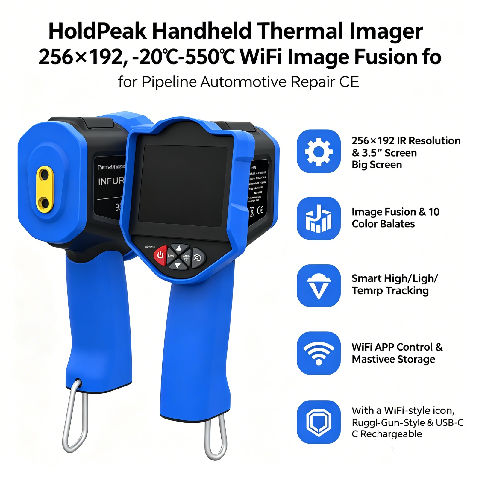 HoldPeak Thermal Camera, 256x1 - Thermal Imaging Camera 256X192 评论和价格